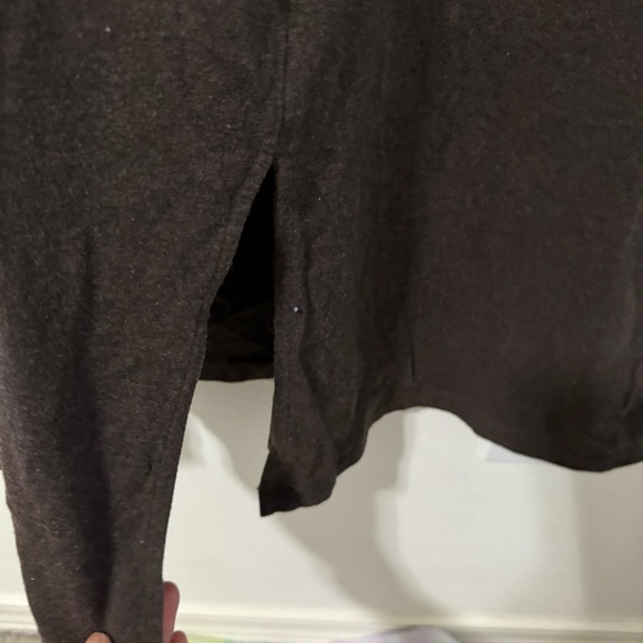 Garnet Hill Long Sleeve Stretch Modal Jersey Maxi Dress Brown Rear Keyhole-XL - Picture 7 of 10